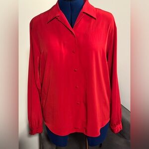 Yves St. Clair Vibrant Red Button Down Shirt